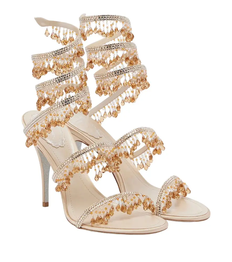 Jahanara embellished satin sandals