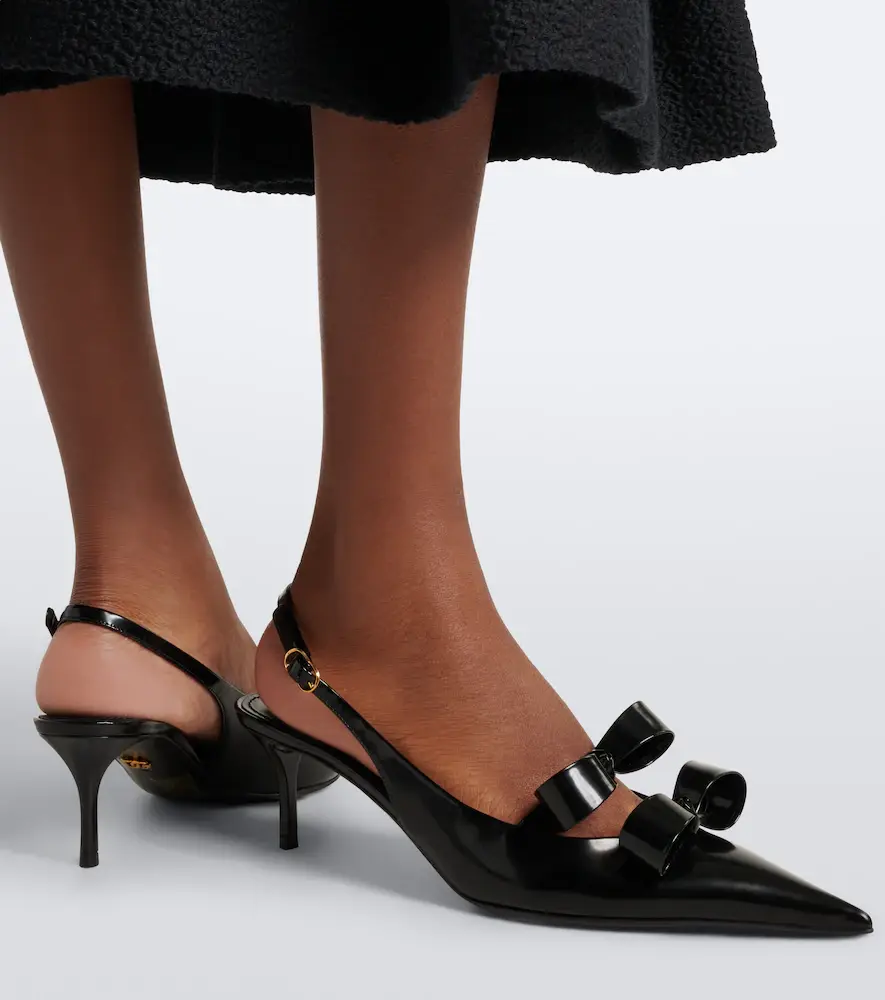 Dolce & Gabbana Bow-detail leather slingback pumps | Thumbnail 6 Dolce & Gabbana Bow-detail leather slingback pumps | Thumbnail 6