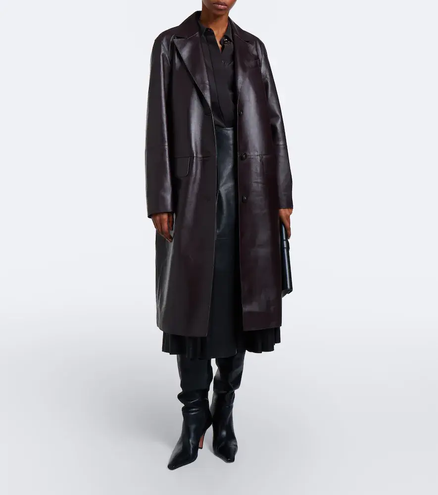 Joseph Riya leather midi skirt | Thumbnail 2 Joseph Riya leather midi skirt | Thumbnail 2