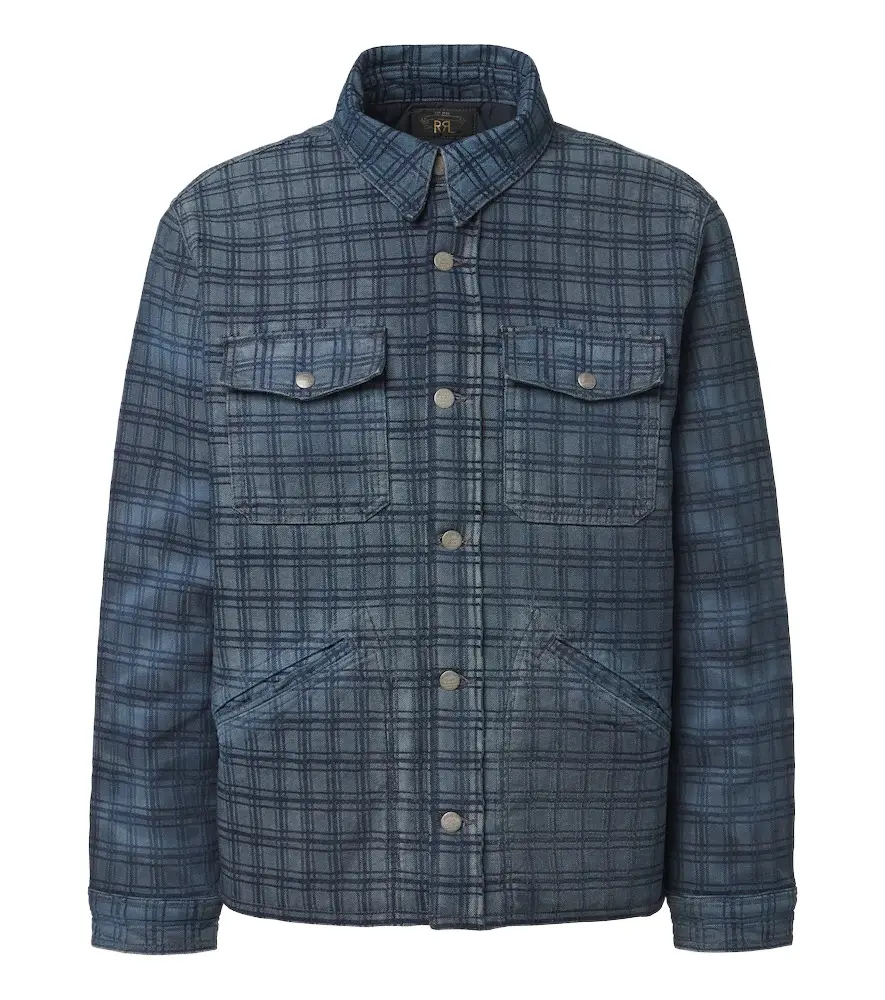 RRL Jacquard plaid denim jacket