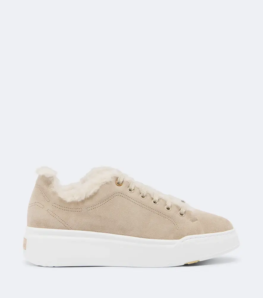 Max Mara Shearling-lined suede low-top sneakers | Thumbnail 2 Max Mara Shearling-lined suede low-top sneakers | Thumbnail 2