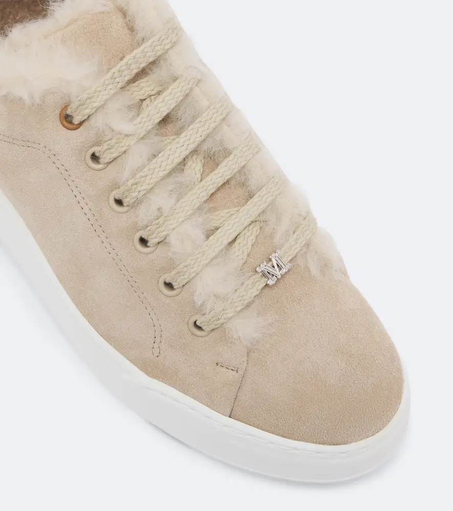 Max Mara Shearling-lined suede low-top sneakers | Thumbnail 4 Max Mara Shearling-lined suede low-top sneakers | Thumbnail 4