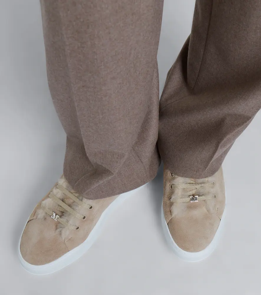 Max Mara Shearling-lined suede low-top sneakers | Thumbnail 5 Max Mara Shearling-lined suede low-top sneakers | Thumbnail 5