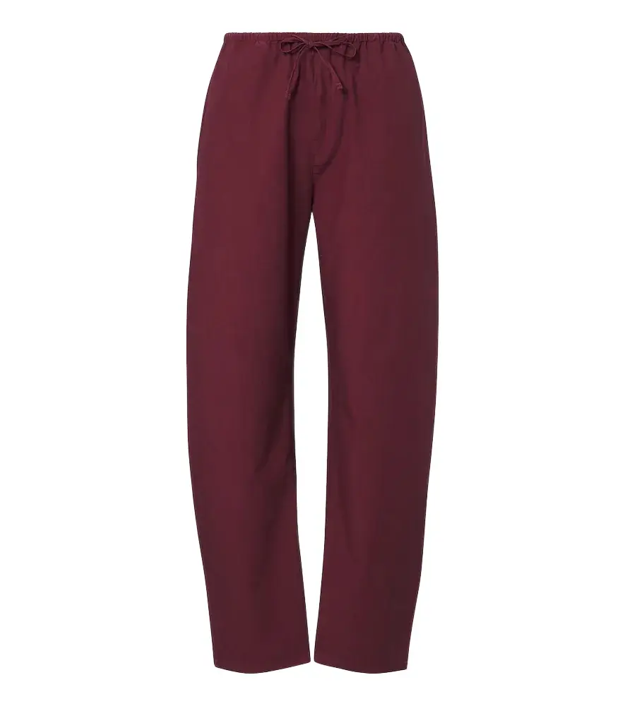 LESET Kyoto cotton wide-leg pants