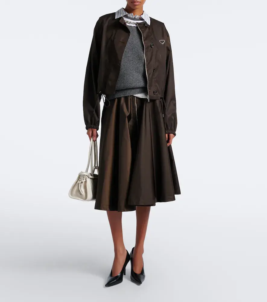 Prada Re-Nylon belted midi skirt | Thumbnail 2 Prada Re-Nylon belted midi skirt | Thumbnail 2