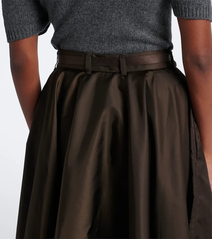 Prada Re-Nylon belted midi skirt | Thumbnail 3 Prada Re-Nylon belted midi skirt | Thumbnail 3