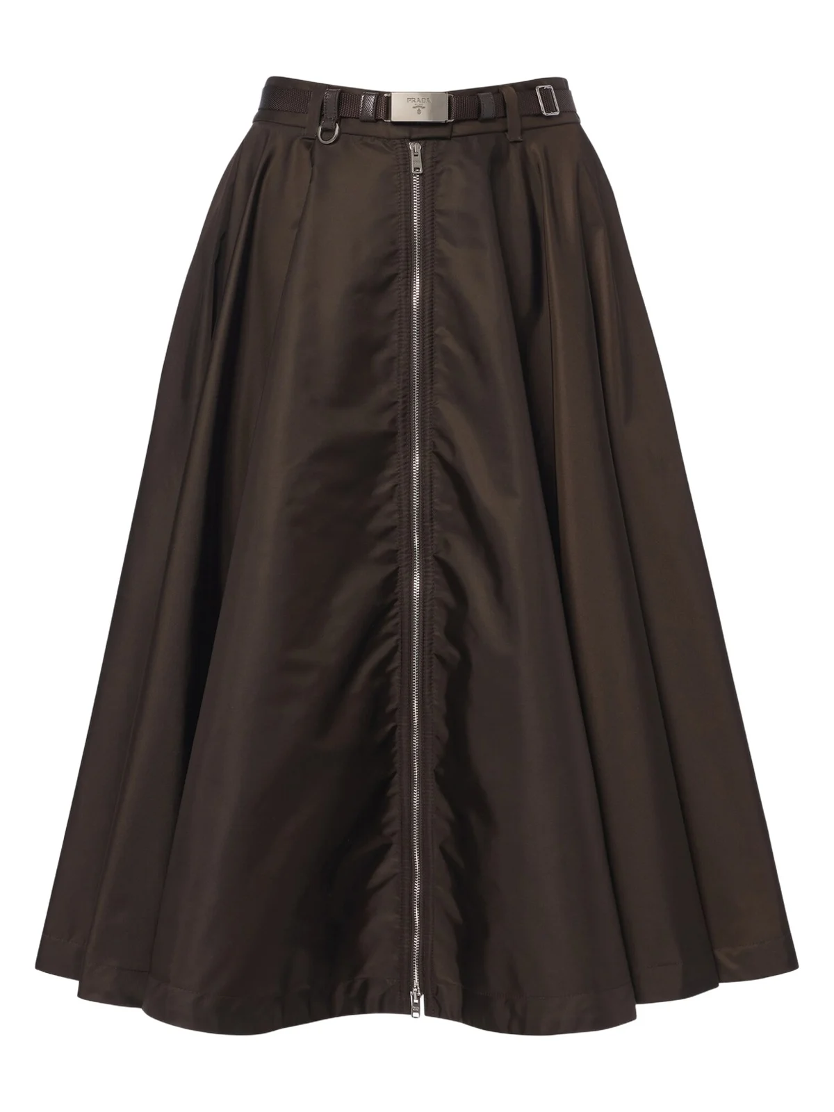 Prada Re-Nylon belted midi skirt
