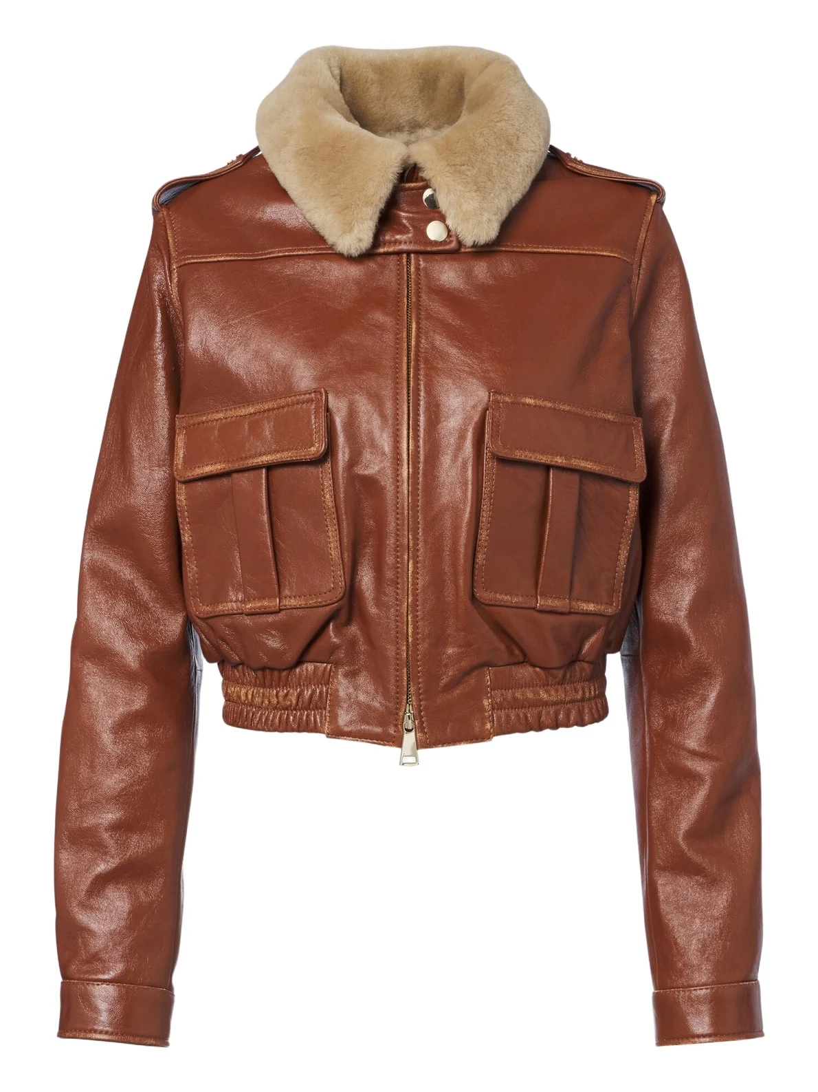 Dorothee Schumacher First Love shearling-trimmed leather jacket