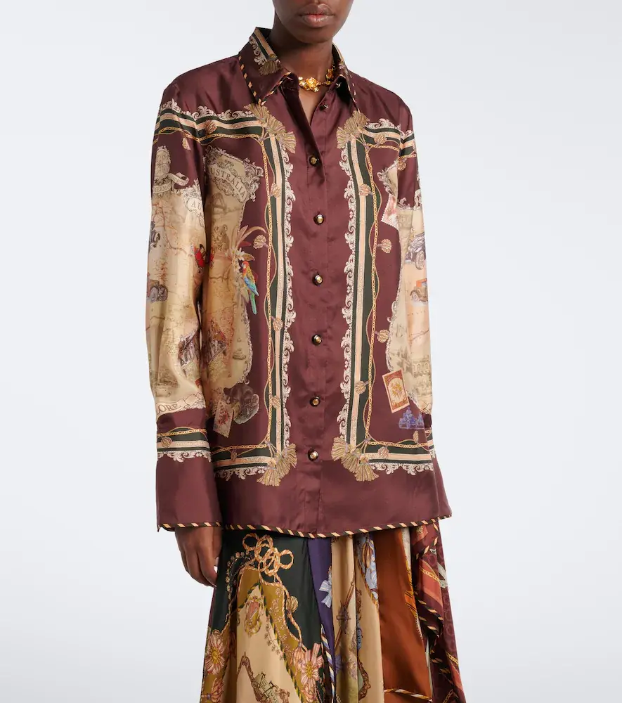 Zimmermann Valiant printed silk twill shirt | Thumbnail 6 Zimmermann Valiant printed silk twill shirt | Thumbnail 6