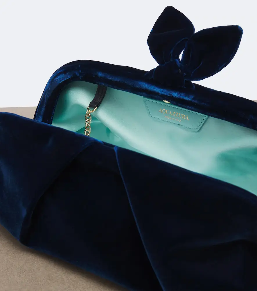 Aquazzura Bow Tie velvet clutch | Thumbnail 2 Aquazzura Bow Tie velvet clutch | Thumbnail 2