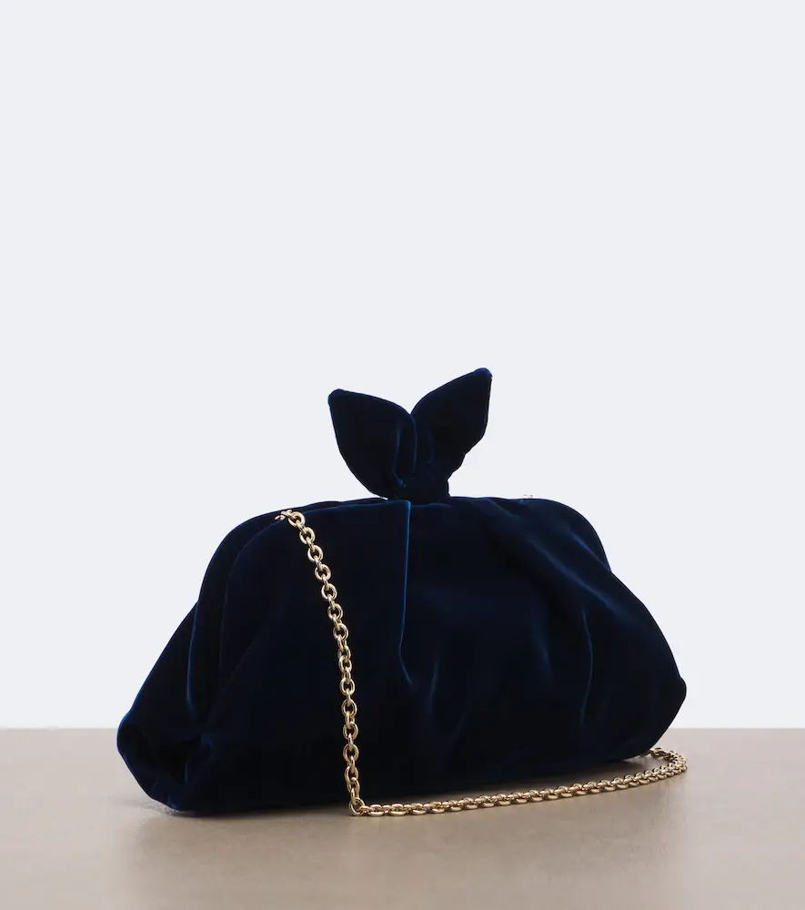 Aquazzura Bow Tie velvet clutch | Thumbnail 3 Aquazzura Bow Tie velvet clutch | Thumbnail 3