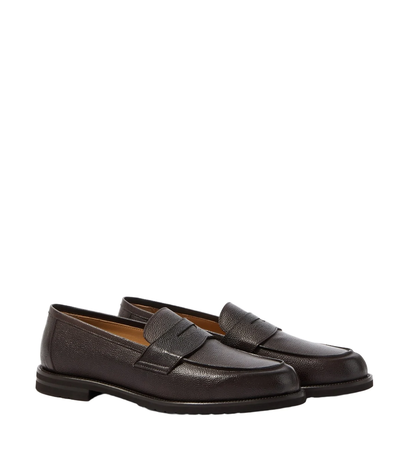 Thom Sweeney Leather penny loafers