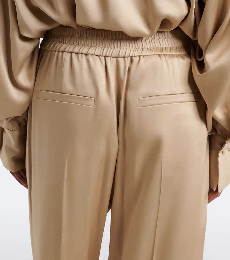 Brunello Cucinelli Silk satin wide-leg pants | Thumbnail 2 Brunello Cucinelli Silk satin wide-leg pants | Thumbnail 2
