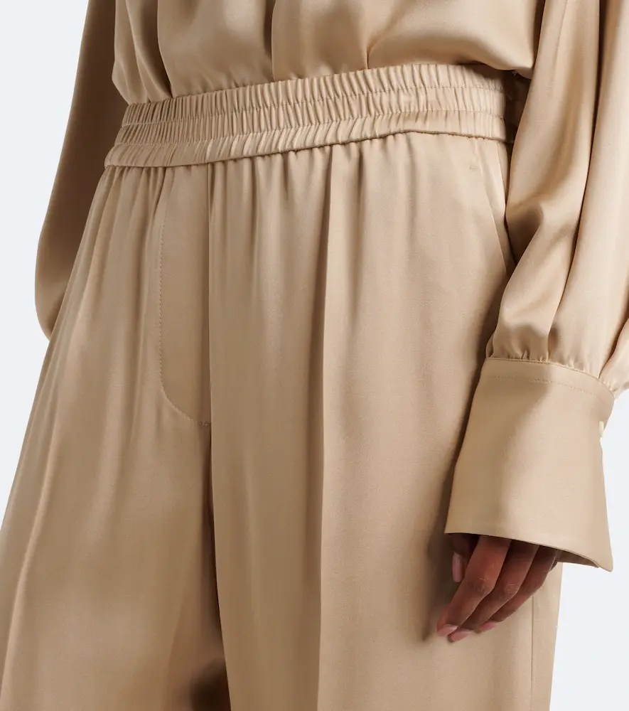 Brunello Cucinelli Silk satin wide-leg pants | Thumbnail 6 Brunello Cucinelli Silk satin wide-leg pants | Thumbnail 6