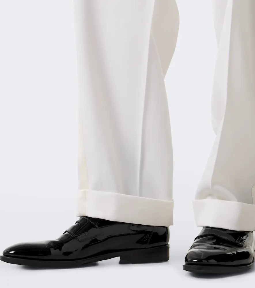 Dolce & Gabbana Pleated wool and silk-blend tuxedo pants | Thumbnail 2 Dolce & Gabbana Pleated wool and silk-blend tuxedo pants | Thumbnail 2