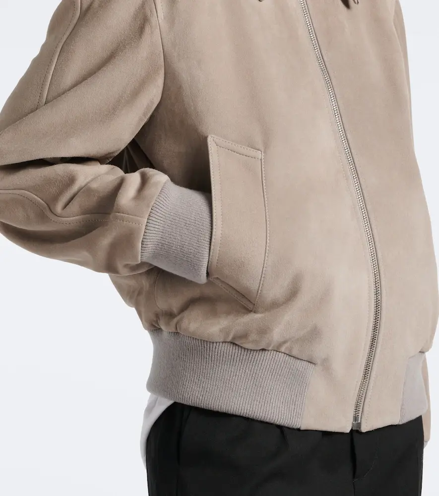 Bottega Veneta Intrecciato suede blouson jacket | Thumbnail 2 Bottega Veneta Intrecciato suede blouson jacket | Thumbnail 2
