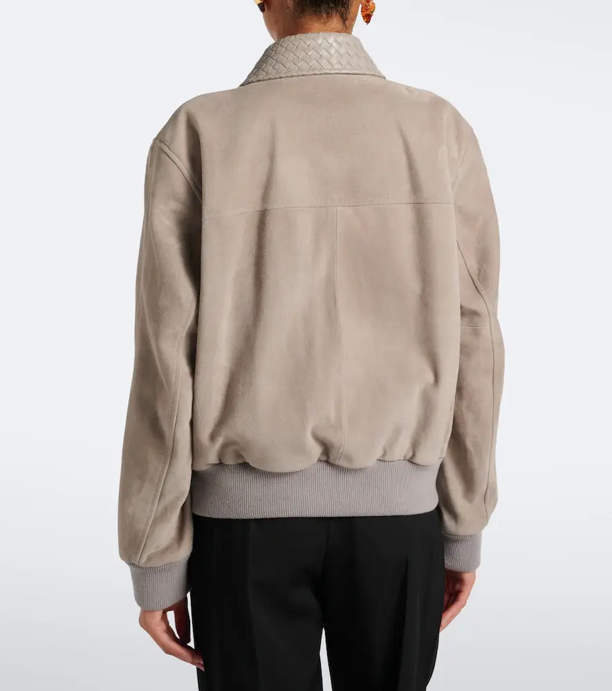 Bottega Veneta Intrecciato suede blouson jacket | Thumbnail 3 Bottega Veneta Intrecciato suede blouson jacket | Thumbnail 3