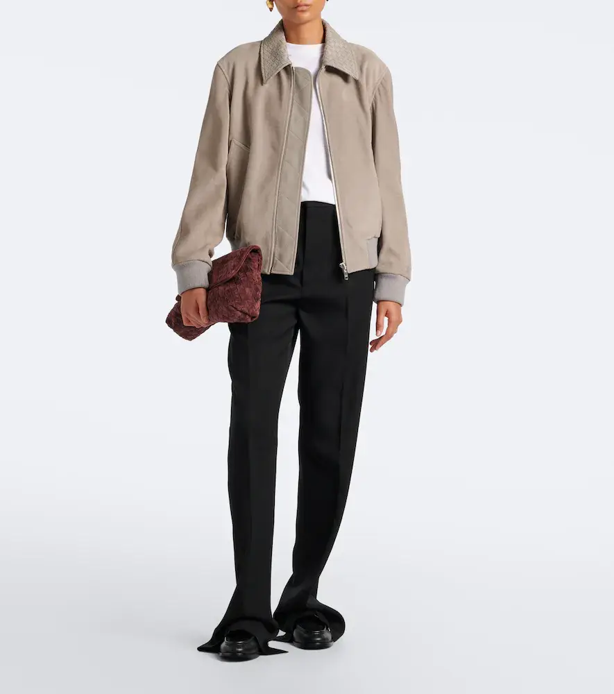 Bottega Veneta Intrecciato suede blouson jacket | Thumbnail 5 Bottega Veneta Intrecciato suede blouson jacket | Thumbnail 5