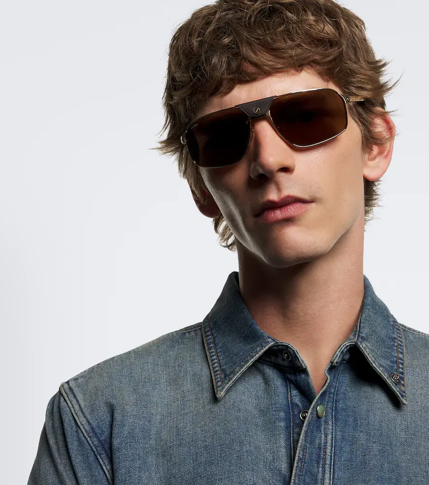 Cartier Eyewear Collection Santos De Cartier aviator sunglasses | Thumbnail 3 Cartier Eyewear Collection Santos De Cartier aviator sunglasses | Thumbnail 3