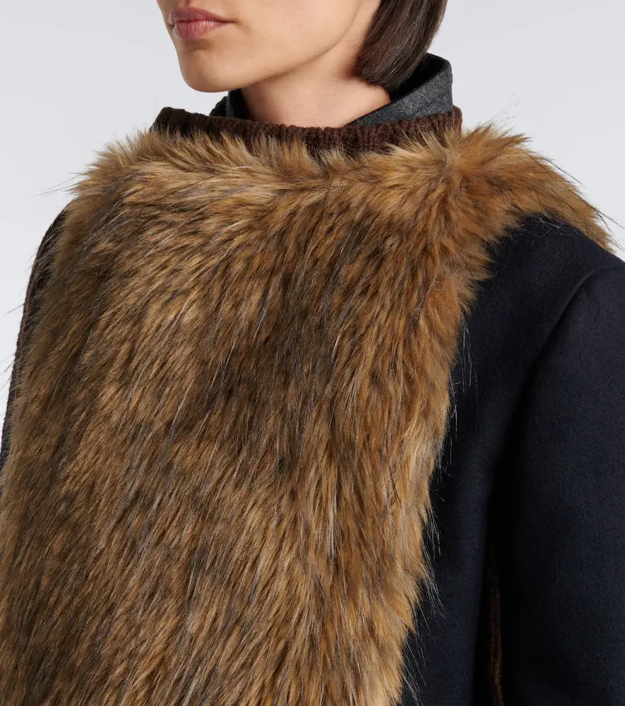 Sacai Ribbed-knit wool-blend jacket | Thumbnail 2