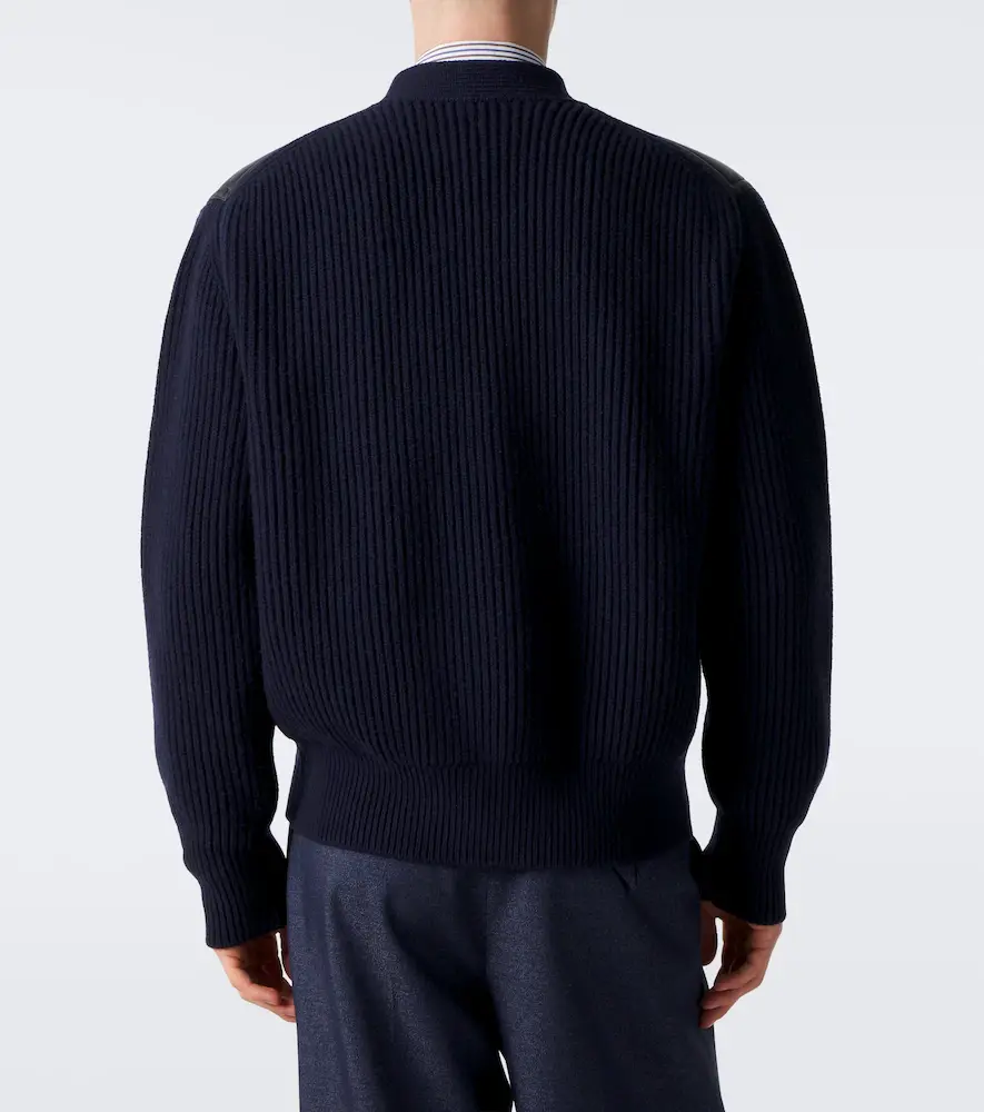 Bottega Veneta Leather-trimmed wool and cashmere cardigan | Thumbnail 5 Bottega Veneta Leather-trimmed wool and cashmere cardigan | Thumbnail 5
