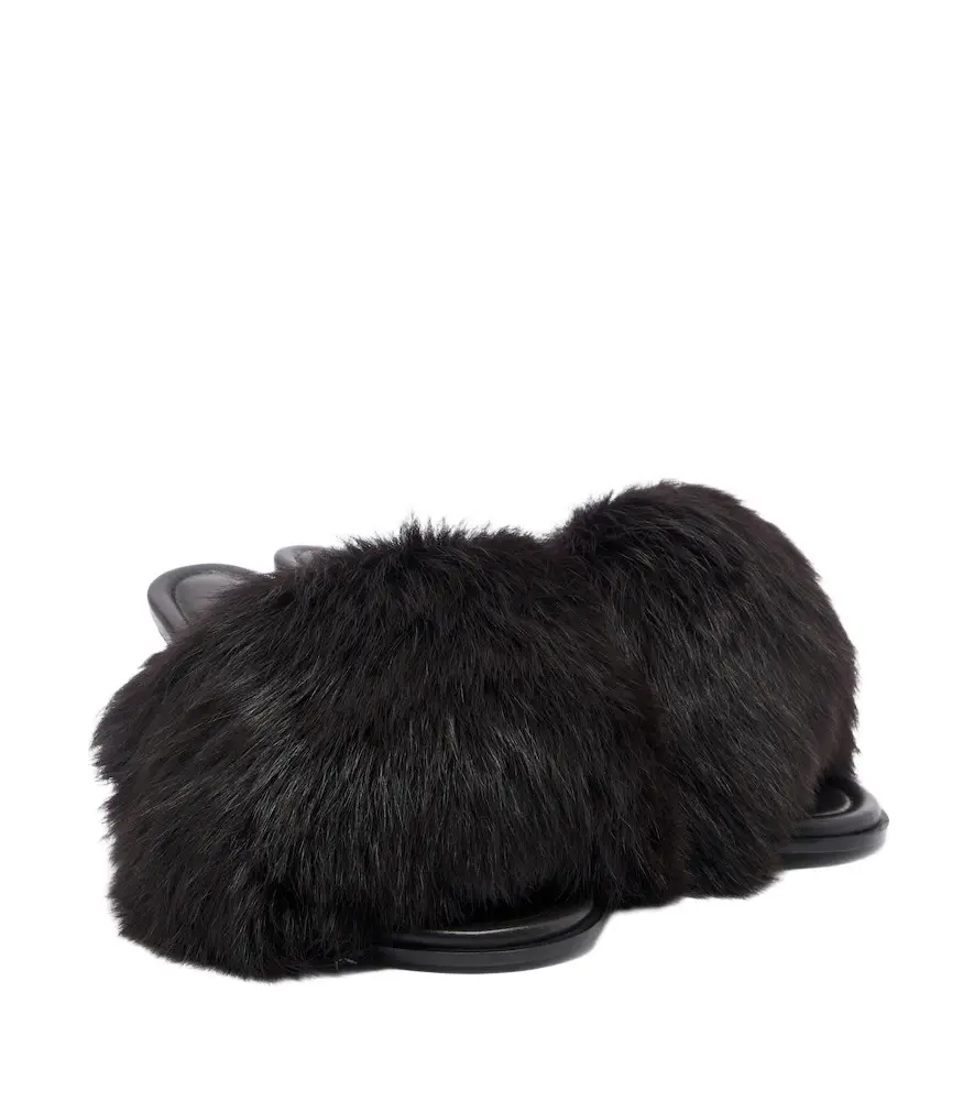 Cherry shearling mules Cherry shearling mules