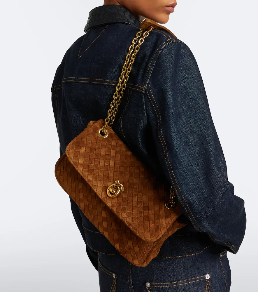 Bottega Veneta Madison Intrecciato suede shoulder bag | Thumbnail 7 Bottega Veneta Madison Intrecciato suede shoulder bag | Thumbnail 7