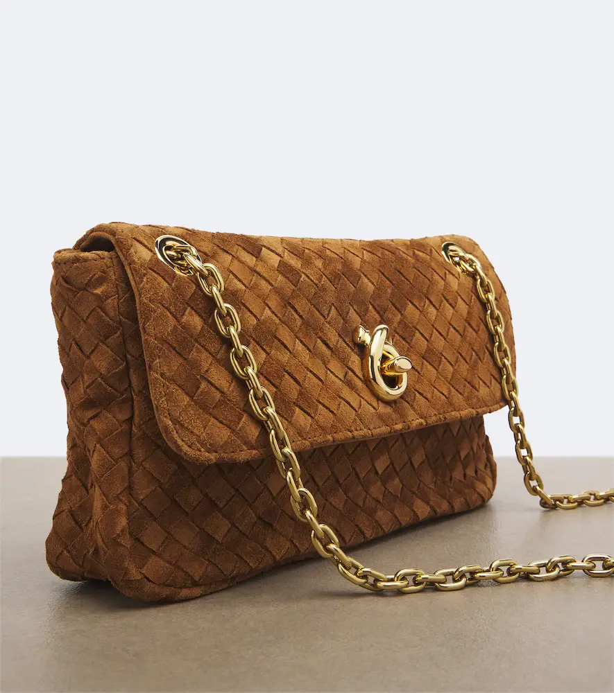 Bottega Veneta Madison Intrecciato suede shoulder bag | Thumbnail 8 Bottega Veneta Madison Intrecciato suede shoulder bag | Thumbnail 8