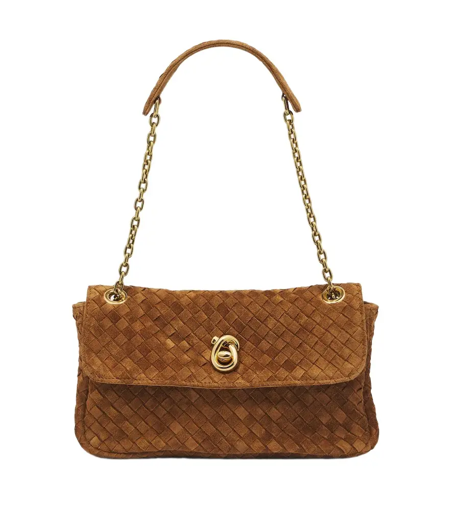 Bottega Veneta Madison Intrecciato suede shoulder bag