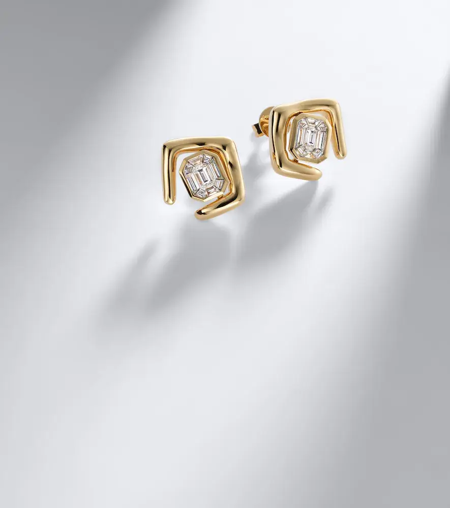 SHAY JEWELRY Zar 18kt gold stud earrings with diamonds | Thumbnail 5 SHAY JEWELRY Zar 18kt gold stud earrings with diamonds | Thumbnail 5