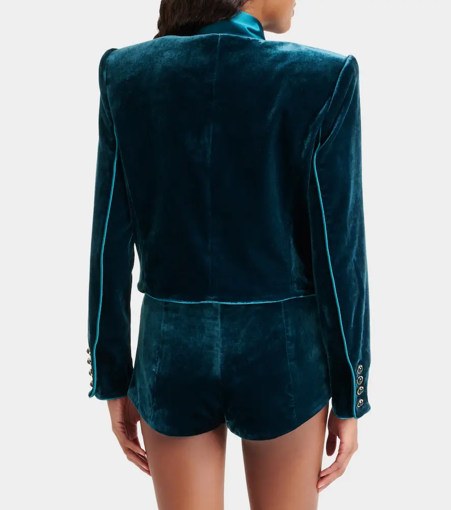 Retrofête Retrofête Menlo velvet micro shorts | Thumbnail 6 Retrofête Retrofête Menlo velvet micro shorts | Thumbnail 6