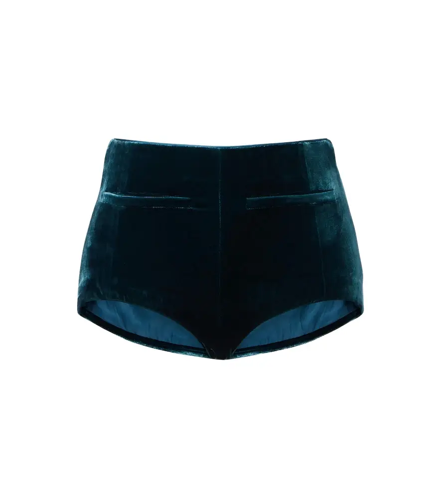 Retrofête Menlo velvet micro shorts