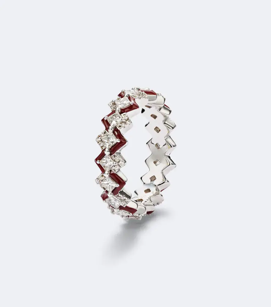 Kamyen Puzzle 18kt white gold and enamel ring with diamonds | Thumbnail 2 Kamyen Puzzle 18kt white gold and enamel ring with diamonds | Thumbnail 2
