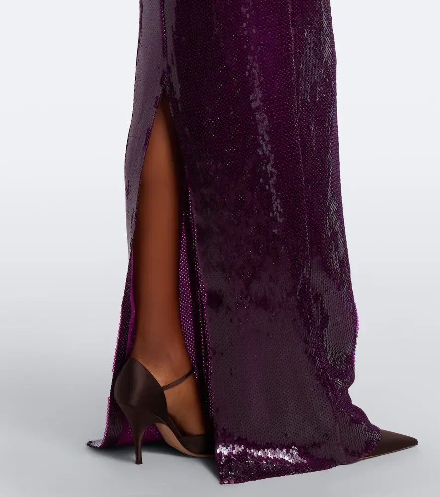 Retrofête Retrofête Gardenia sequined halterneck gown | Thumbnail 4 Retrofête Retrofête Gardenia sequined halterneck gown | Thumbnail 4