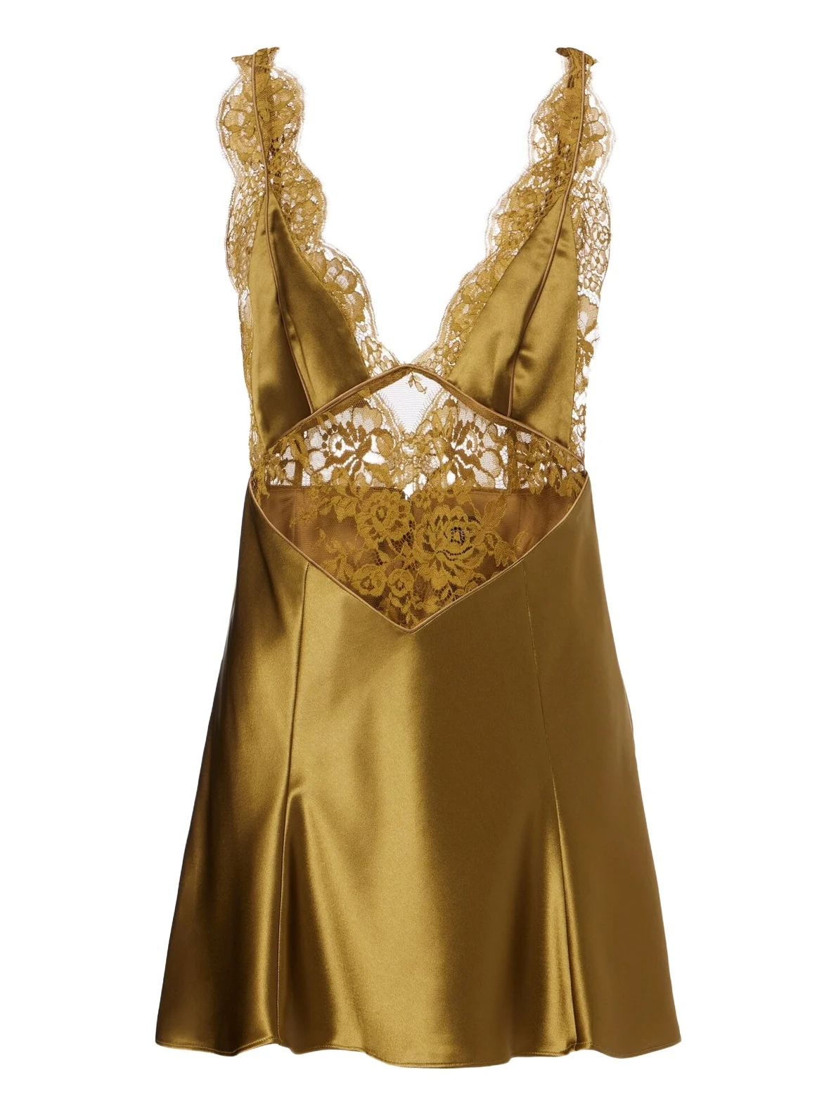 Bonny lace-trimmed satin minidress Bonny lace-trimmed satin minidress