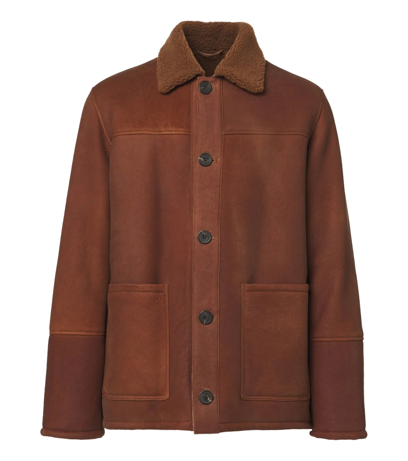 ARMA Rickson shearling-trimmed leather jacket