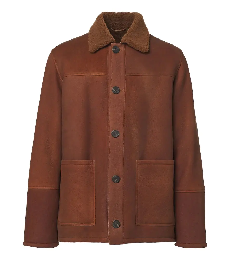 ARMA Rickson shearling-trimmed leather jacket