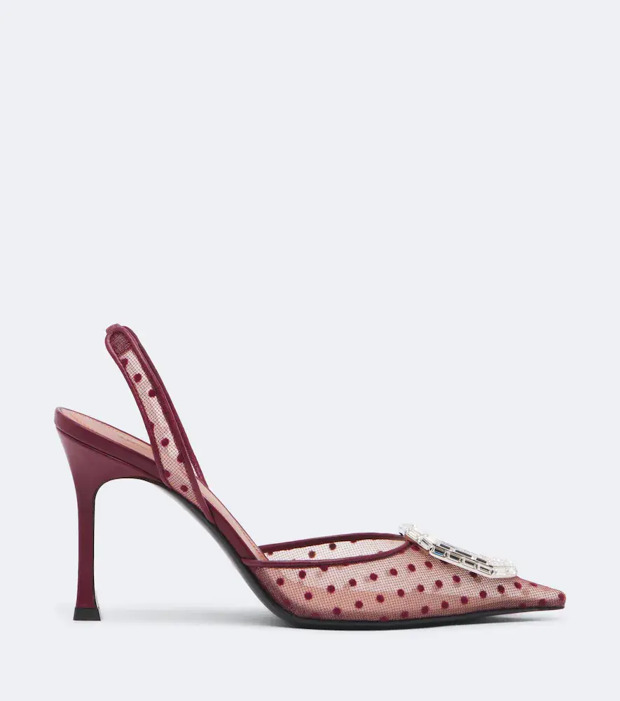 Amina Muaddi Camelia point d'Esprit slingback pumps | Thumbnail 3 Amina Muaddi Camelia point d'Esprit slingback pumps | Thumbnail 3
