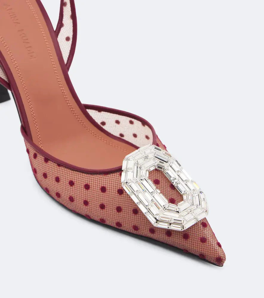 Amina Muaddi Camelia point d'Esprit slingback pumps | Thumbnail 4 Amina Muaddi Camelia point d'Esprit slingback pumps | Thumbnail 4