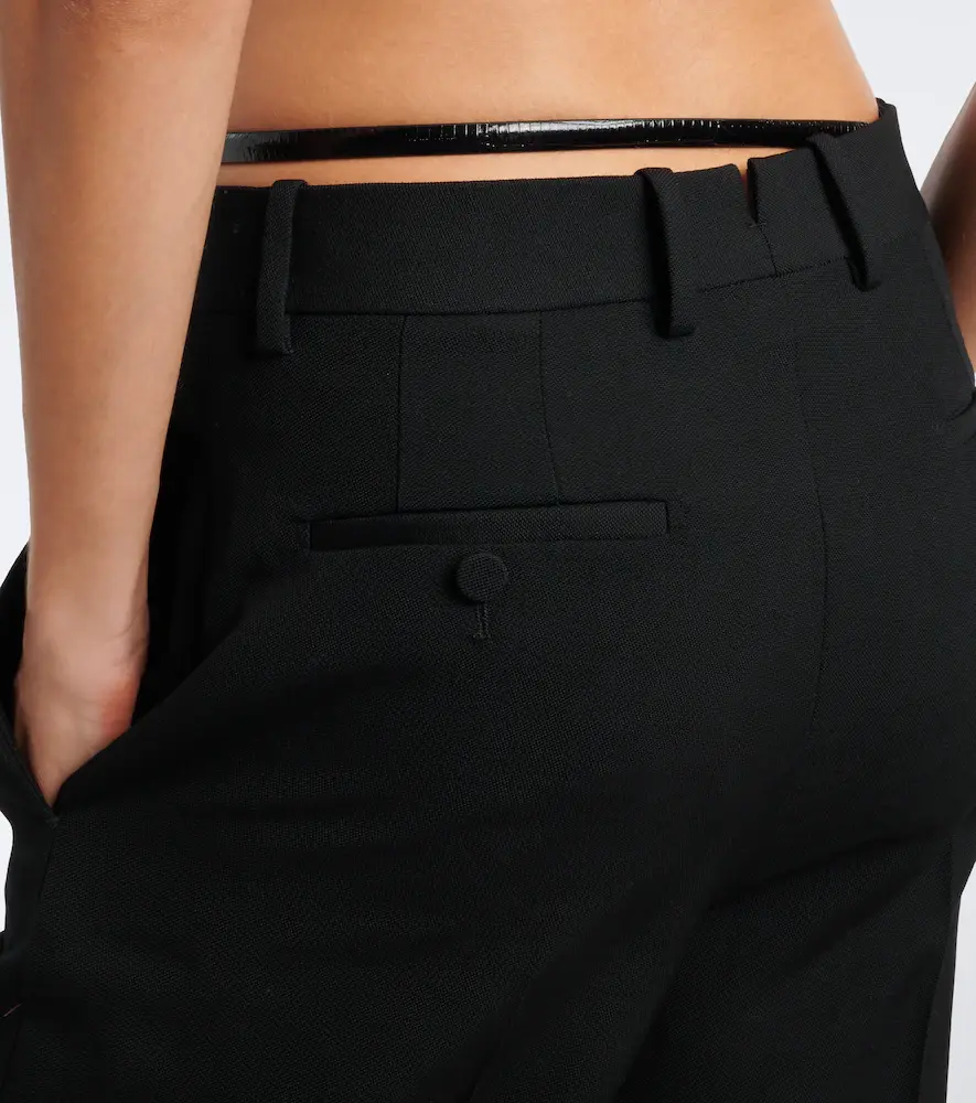 Tom Ford Belted wool wide-leg pants | Thumbnail 4 Tom Ford Belted wool wide-leg pants | Thumbnail 4