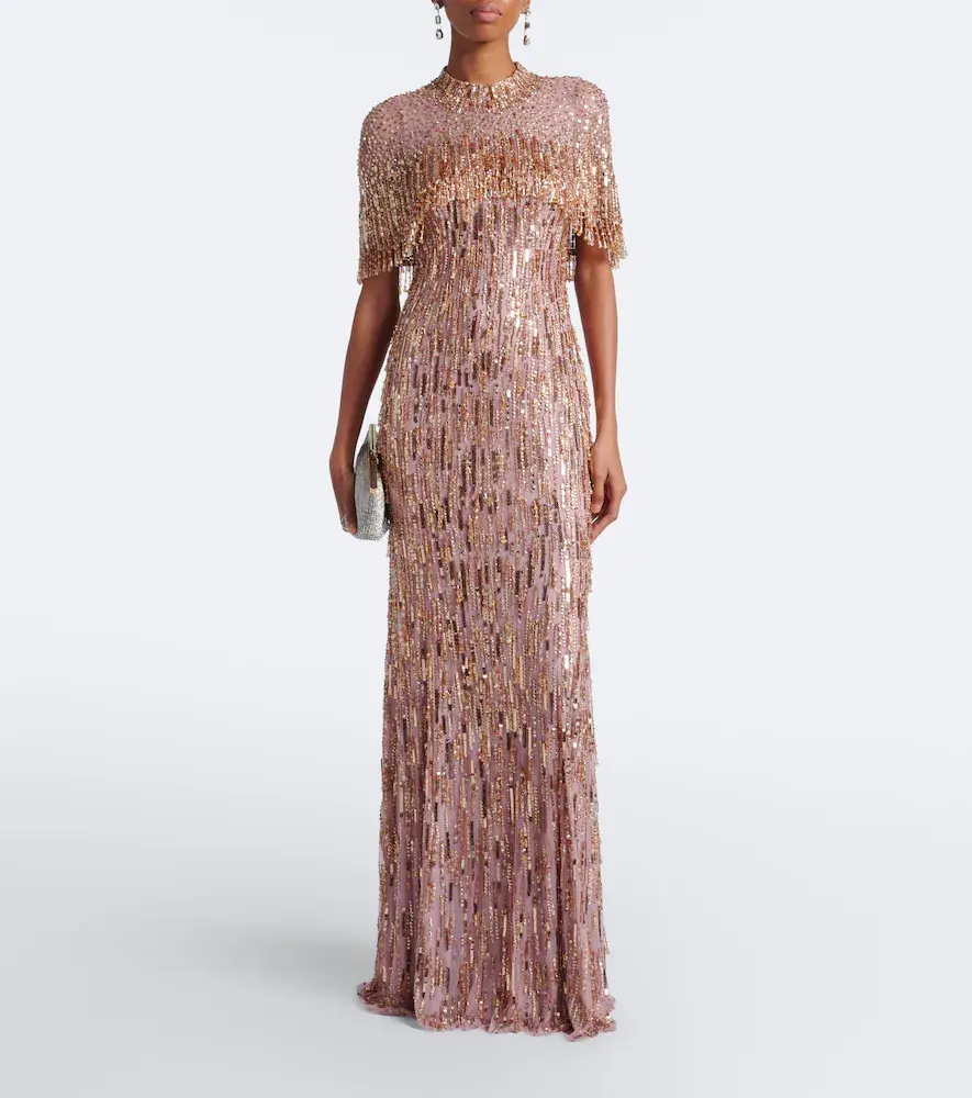 Jenny Packham Leia caped embellished gown | Thumbnail 2 Jenny Packham Leia caped embellished gown | Thumbnail 2