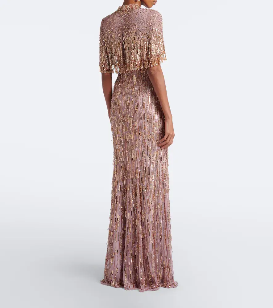 Jenny Packham Leia caped embellished gown | Thumbnail 4 Jenny Packham Leia caped embellished gown | Thumbnail 4