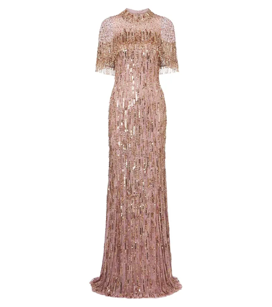 Leia caped embellished gown Leia caped embellished gown