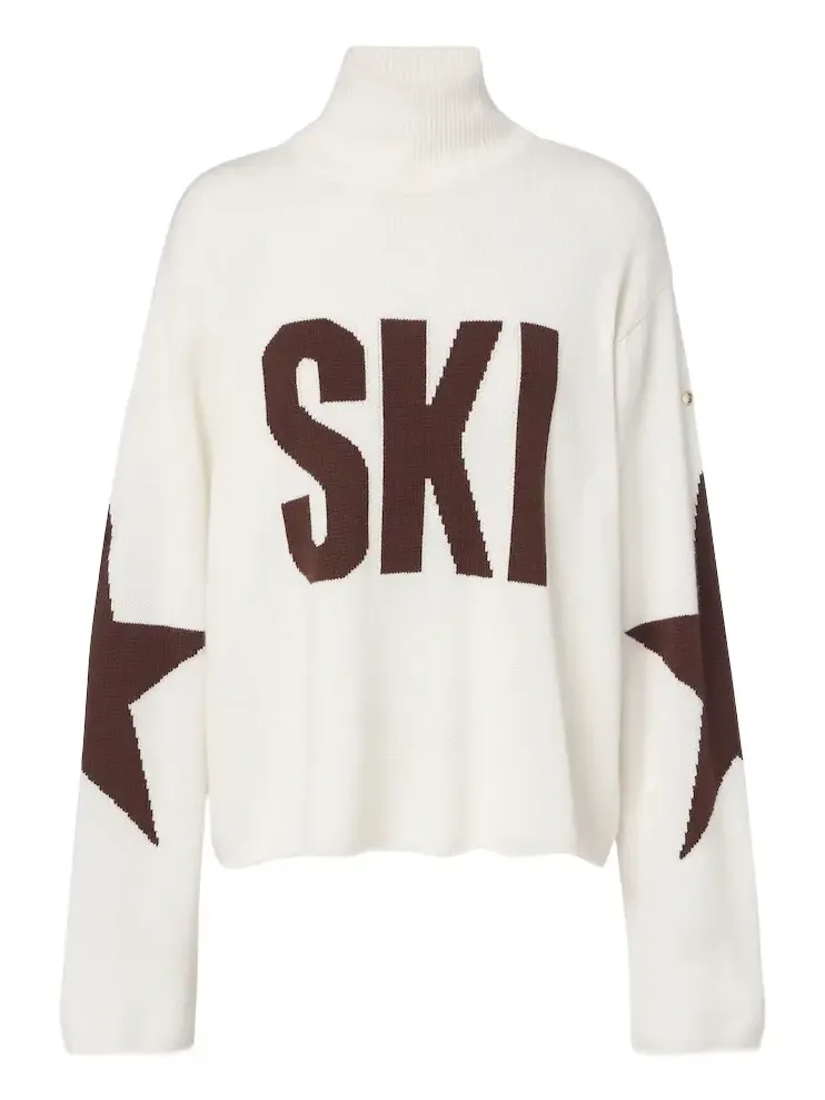 Intarsia wool-blend turtleneck sweater