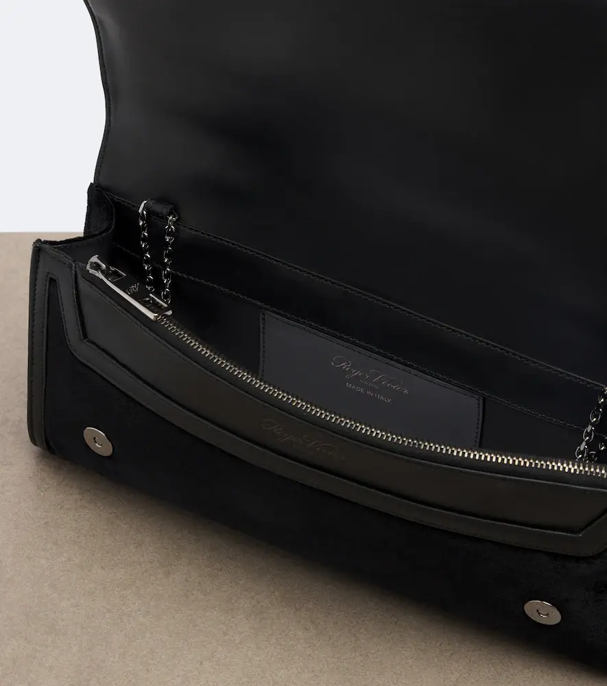Roger Vivier Belle Vivier embellished velvet clutch | Thumbnail 3