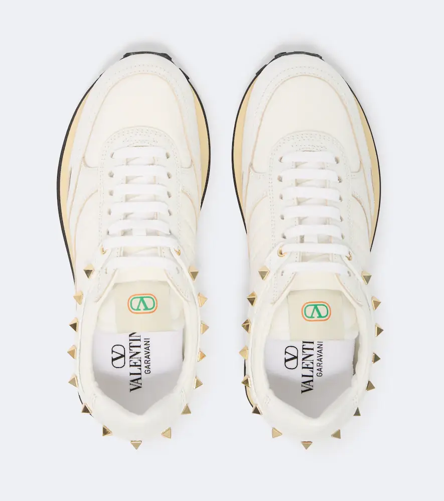 Valentino Garavani Stud Up leather-trimmed sneakers | Thumbnail 2 Valentino Garavani Stud Up leather-trimmed sneakers | Thumbnail 2