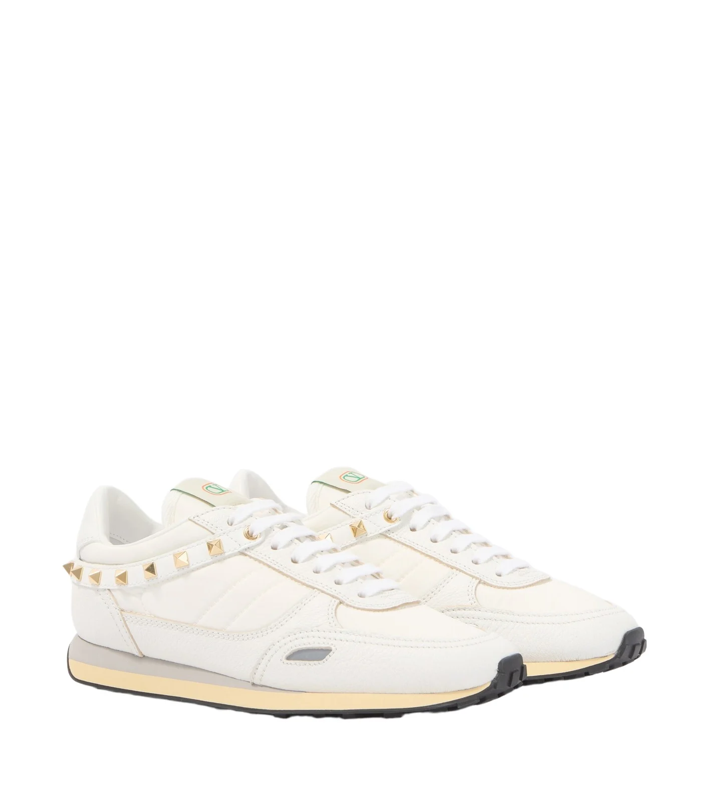 Valentino Garavani Stud Up leather-trimmed sneakers