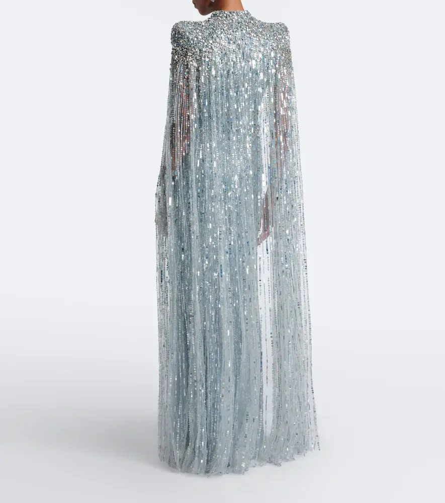 Jenny Packham Opera embellished caped gown | Thumbnail 2 Jenny Packham Opera embellished caped gown | Thumbnail 2
