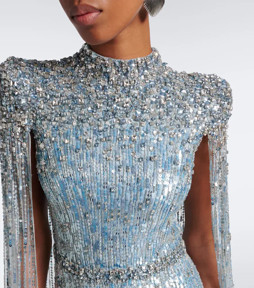 Jenny Packham Opera embellished caped gown | Thumbnail 4 Jenny Packham Opera embellished caped gown | Thumbnail 4