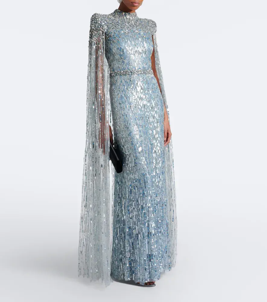Jenny Packham Opera embellished caped gown | Thumbnail 5 Jenny Packham Opera embellished caped gown | Thumbnail 5